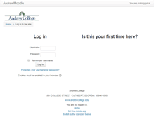 Tablet Screenshot of moodle.andrewcollege.edu